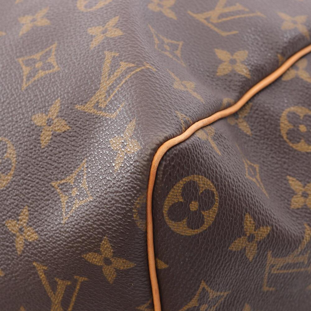 Louis Vuitton Canvas Brown Bag Leather Keepall Monogram Boston - Picture 8 of 9